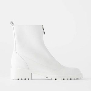 ZARA LEATHER Boots with Zip